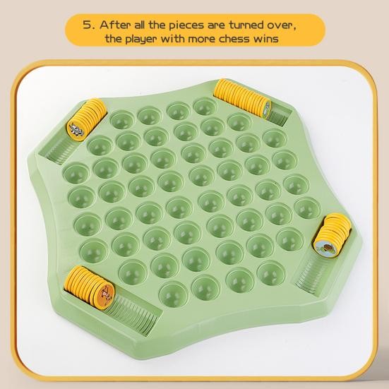 Kids Memory Reversi Chess Game 2 To 4 Players Animal Fruit Flipping Chess Matching Game Focus Training Toddlers Educational Memory Challenge Toy