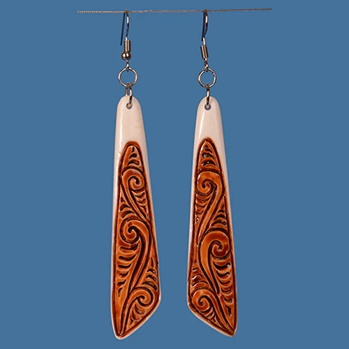 Drop Earrings with Stain