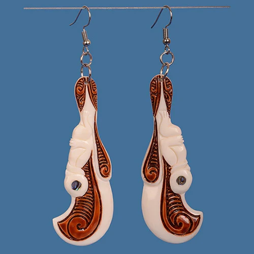 Bone Wahaika Earrings