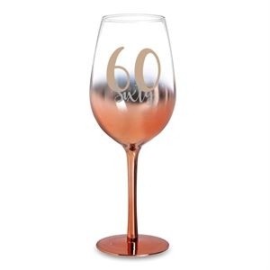 60 Rose Gold Ombre Wine Glass 430ml