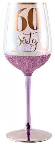 60TH GLITTERATI WINE GLASS 430ML