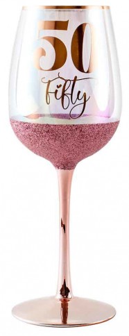 50TH GLITTERATI WINE GLASS 430ML