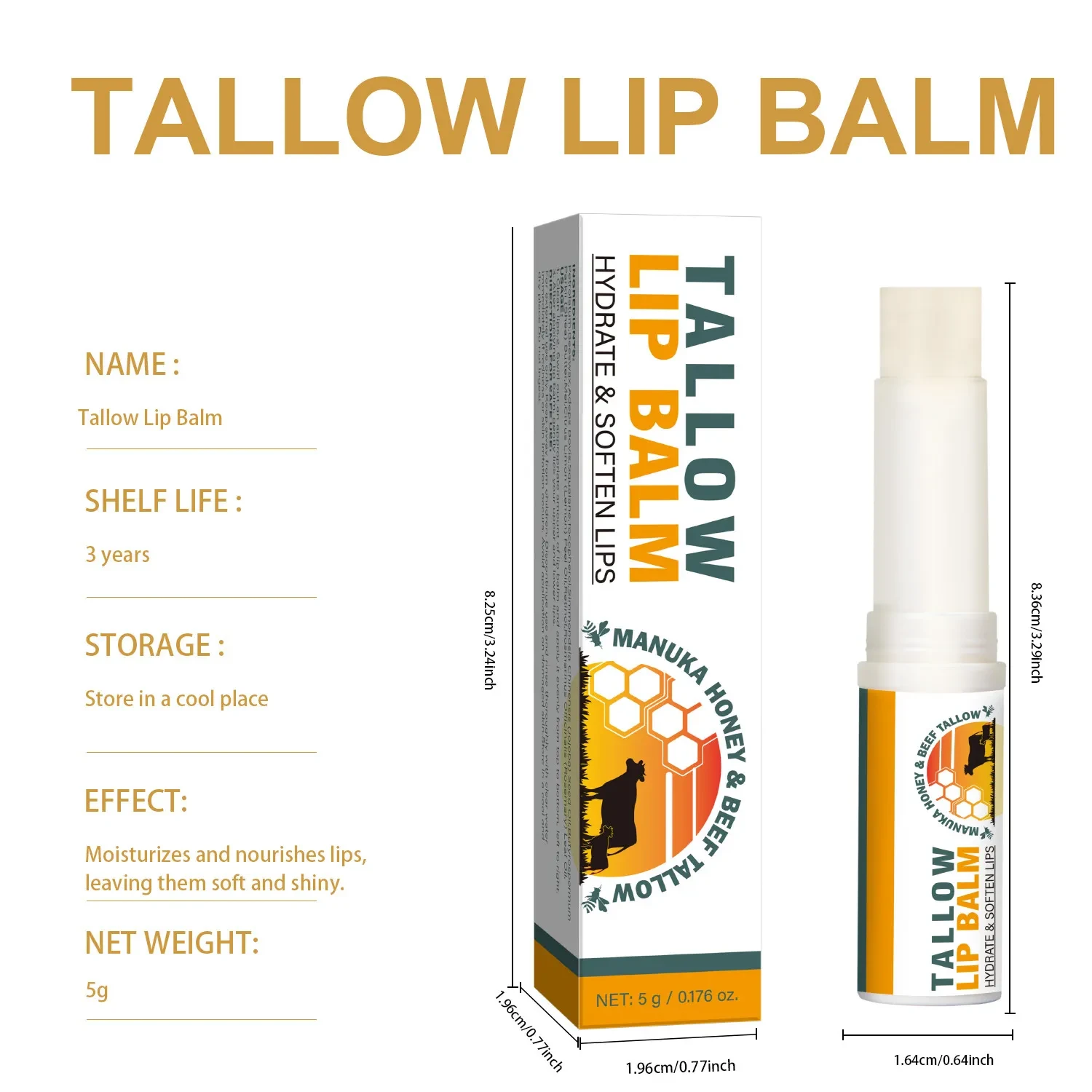 Tallow Lip Balm Beauty Tools