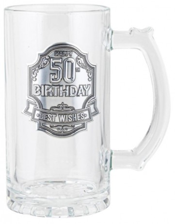 50TH BADGE TANKARD 490ML