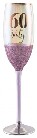 60TH GLITTERATI CHAMPAGNE GLASS 150ML