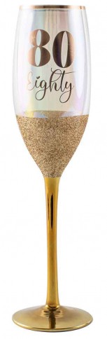 80TH GLITTERATI CHAMPAGNE GLASS 150ML