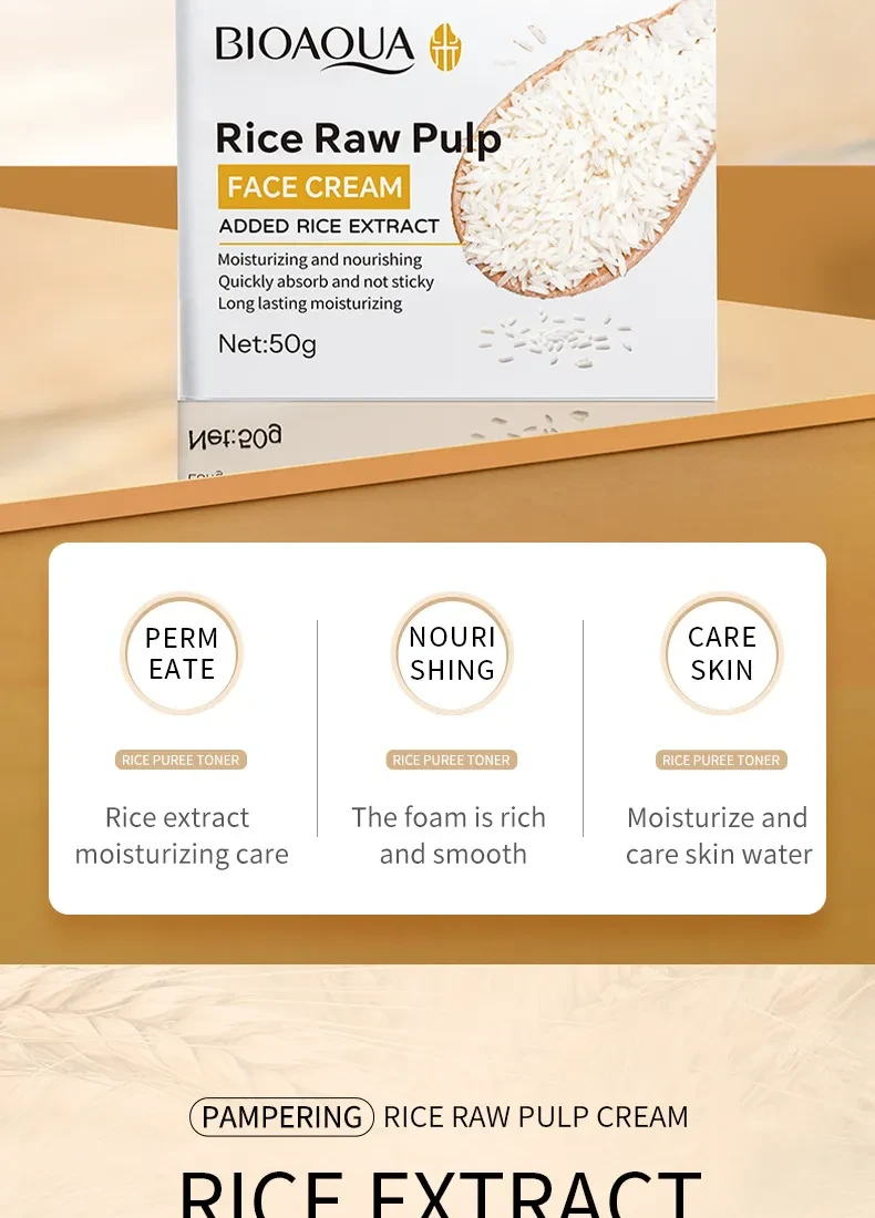 Rice Cream Hydrating And Skin Rejuvenating Moisturizing Cream