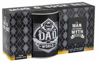 **NO 1 GRANDPA MUG AND SOCK SET 360ML