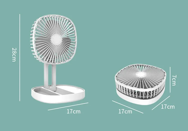 Small Portable Air Conditioning Appliances Foldable Electric Fan USB Rechargeable Desktop Fans