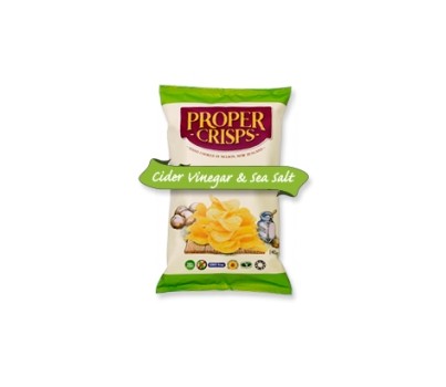 CHIPS CIDER VINEGAR & SEA SALT 40GM 18s(PROPER CRISP 21328)
