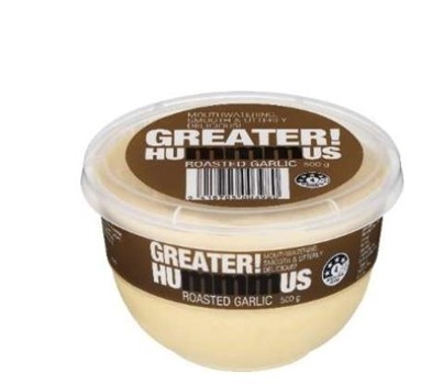 HUMMUS ROASTED GARLIC 500GM (GREATER 0200007) [CHIL]