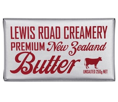 BUTTER PREMIUM UNSALTED 250GM (LEWIS ROAD 50124)