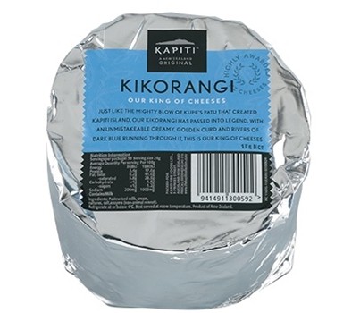 CHEESE BLUE TRPLCRM KIKORANGIWHEEL1KG (KAPITI 111261)[CHL]