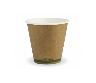 CUP D/WAL KRAFT 8OZ 90MM 295ML 50s/SLV (BIOPAK)