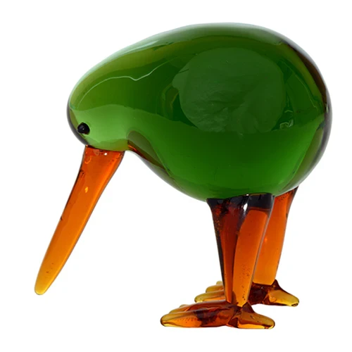 Glass Green Kiwi Ornament