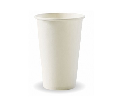 CUPS S/WALL WHITE 12OZ 80MM 350ML 50s/SLV(BIOPAK BC-12(80)W)