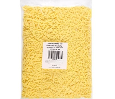 CHEESE VEGAN CHEDDAR DAIRY FREE GRATED 1KG (ANGEL FOOD)