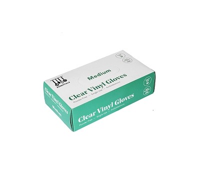 GLOVES VINYL POWDER FREE CLEAR MEDIUM 100s/PKT (ESSENTIALS)