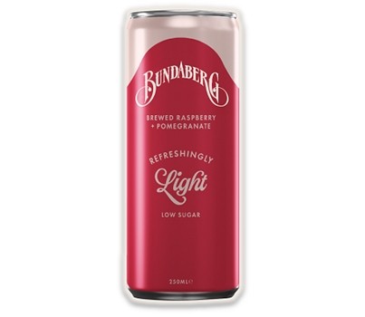DRINK RASPBERRY & POMEGRANATE LIGHT 250ML 24s (BUNDABERG)
