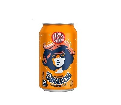 SODA GINGERELLA CANS 330ML 12s (KARMA DRINKS GA12330C)