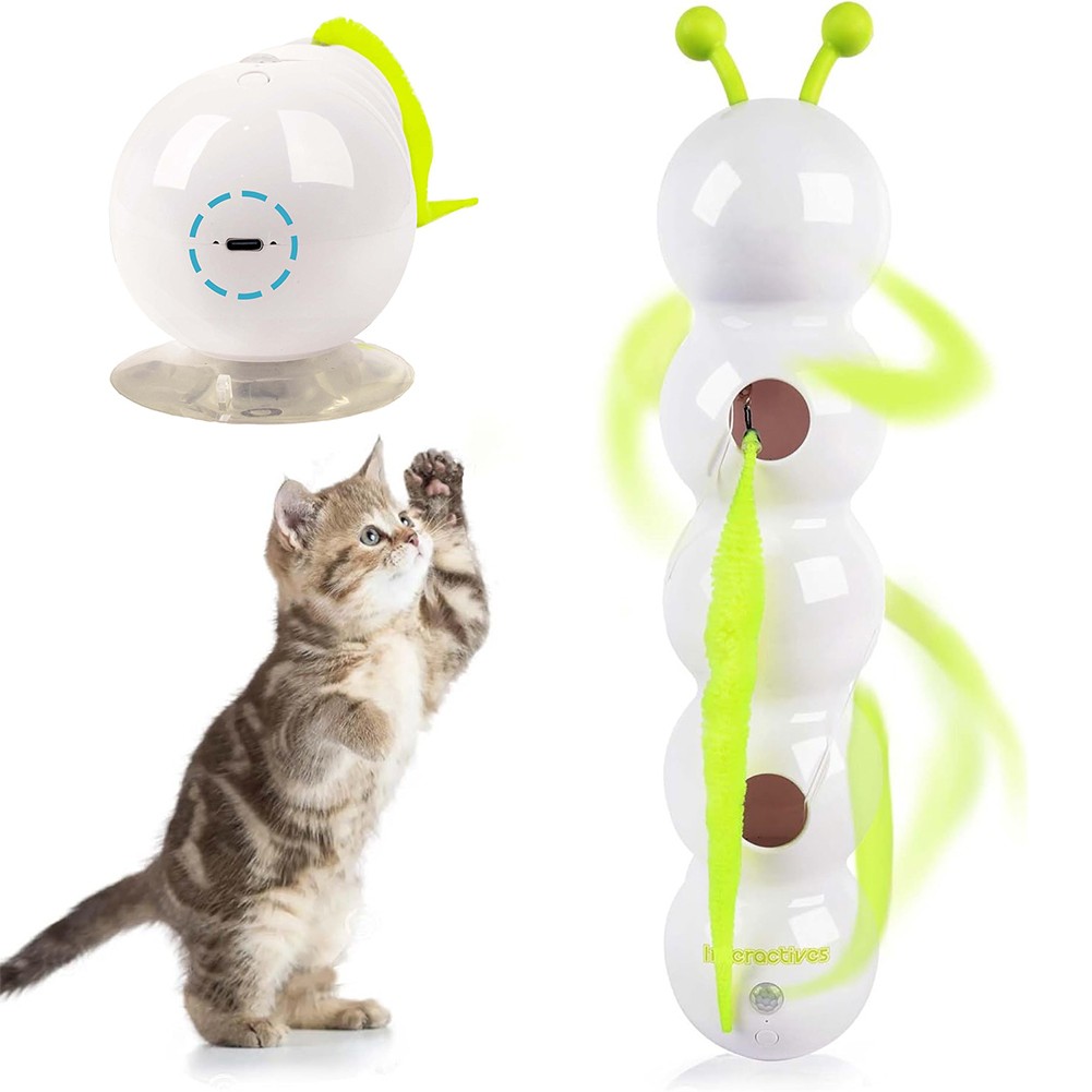 Whirlie Smart Motion Cat Toy with Worm Design