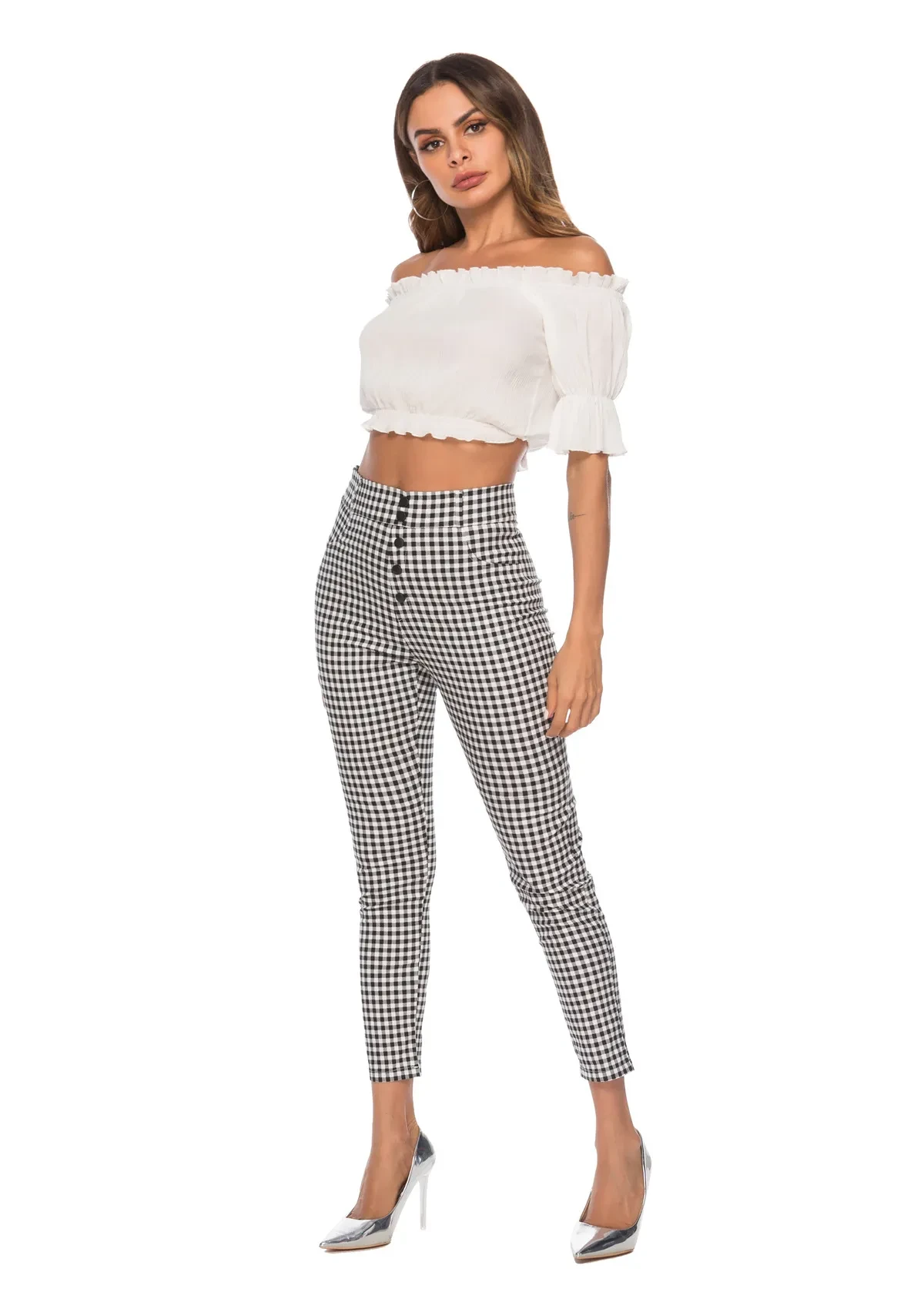 Plus-Size Striped Pants