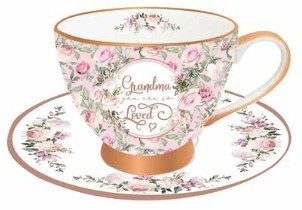 **GRANDMA LOVED TEA CUP & SAUCER
