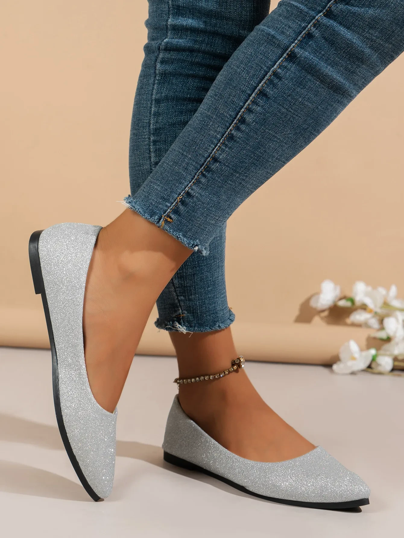 Dark Silver Dress Sandals