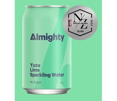 WATER SPARKLING YUZU LIME 330ML 24s (ALMIGHTY WC-YL-24S)