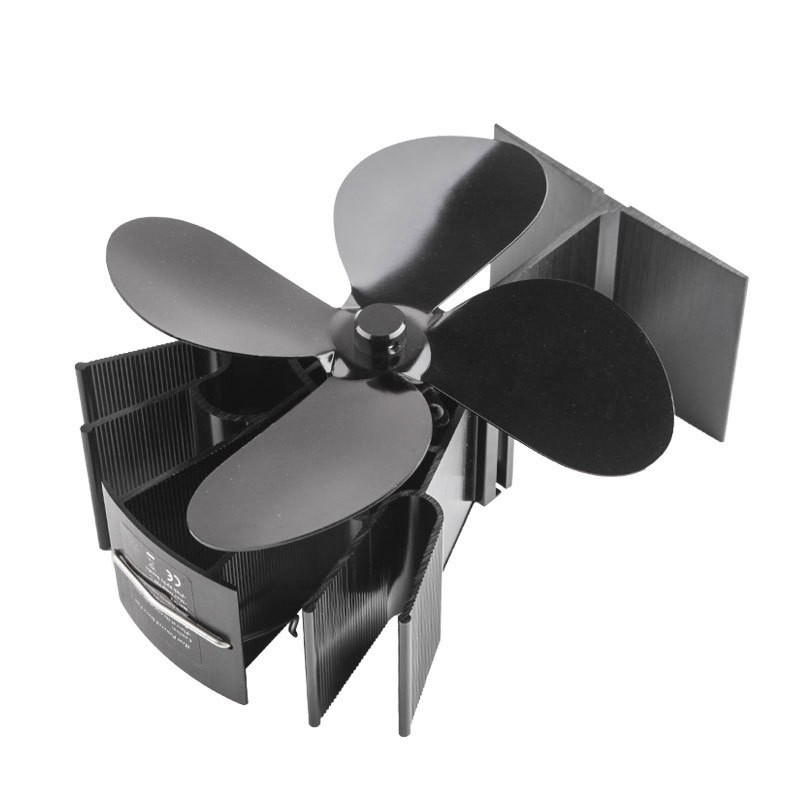 Flue pipe stove fan