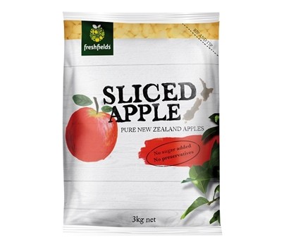APPLES SLICED POUCH 3KG (FRESHFIELDS 401-026)