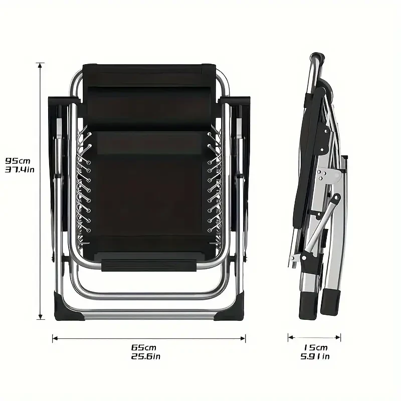 Zero Gravity Chair Premium Outdoor Folding Lounge Chair for Lawn, Adjustable Reclining with Optional Cushion