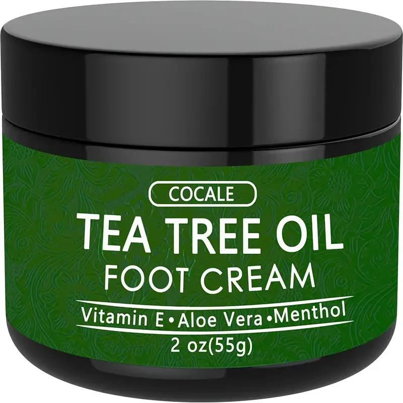 COCALE Tea Tree Oil Foot Cream - Hydrating & Nourishing with Aloe Vera, Hyaluronic Acid & Honey, 2oz