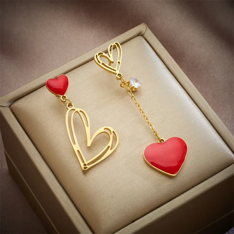Heart Dangle Earrings