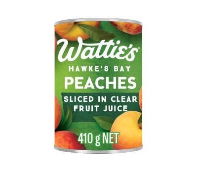 PEACH SLICES IN JUICE 410G (WATTIES 11231)