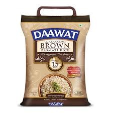 RICE BASMATI BROWN 5KG 4s (DAAWAT)