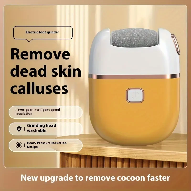 1pc Rechargeable Electric Foot Grinder with Three Replaceable Grinding Heads