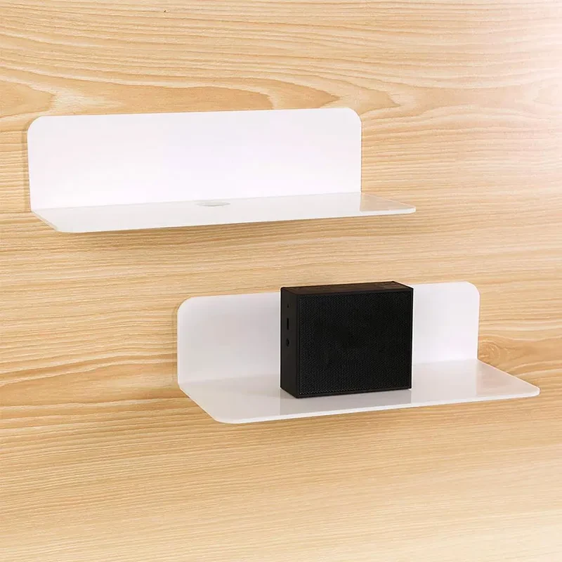 Durable L Shape Acrylic Floating Wall Shelves , Damage-Free