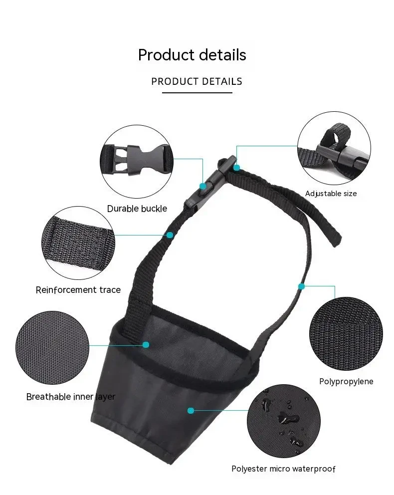 Anti-bite Anti-miseating Dog Mouth Cover Waterproof Bark Stopper