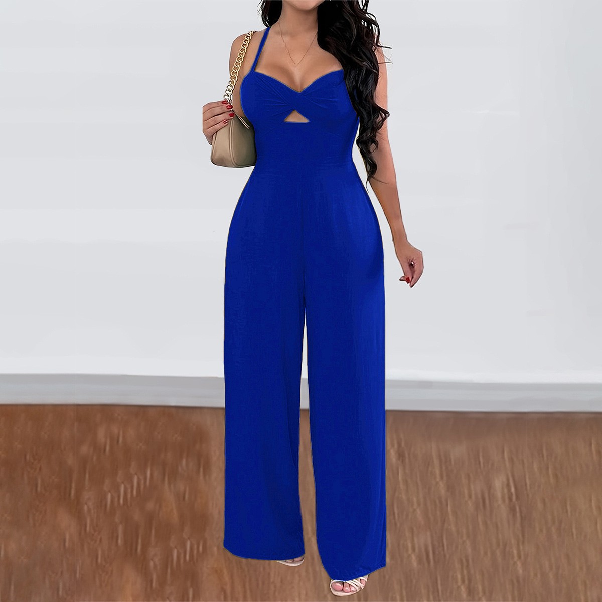 Red Backless Jumpsuit