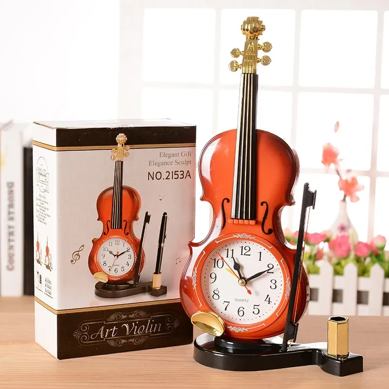 Violin pen inserted alarm clock