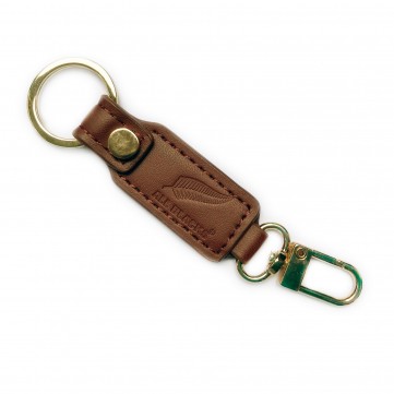 ABCLASPKEY All Blacks Brown Leather & Clasp Keyring