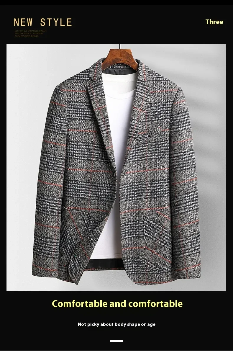 High End Autumn And Winter Middle-aged Men's Suit