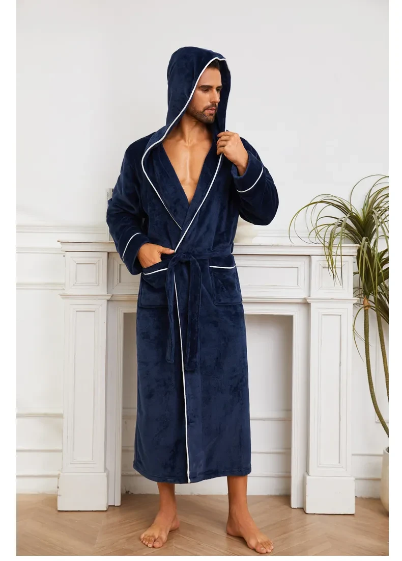 Fashion Men's Flannel Bathrobe Pajamas Women