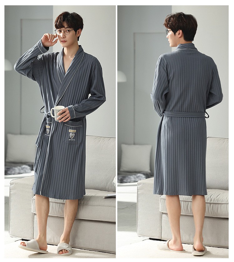 Pajamas Men's Spring And Autumn Cotton Long-sleeved Sleeping