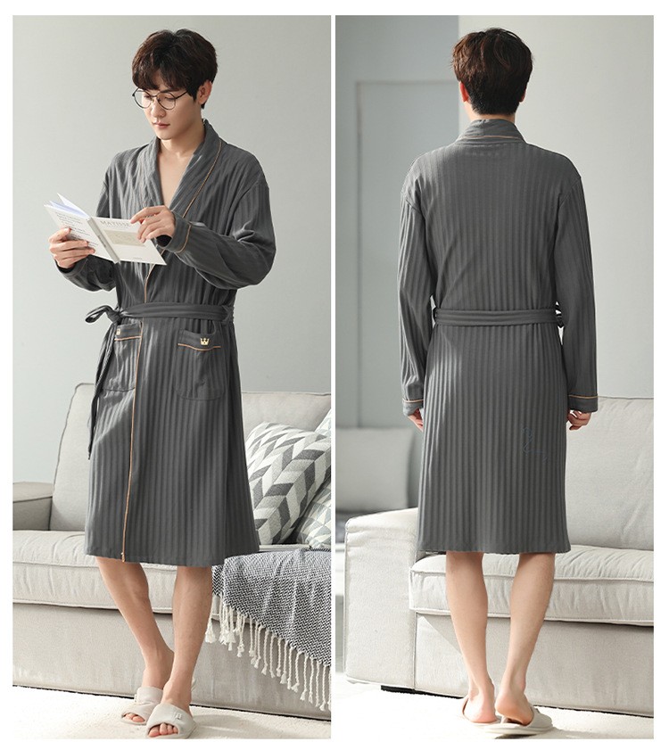 Pajamas Men's Spring And Autumn Cotton Long-sleeved Sleeping