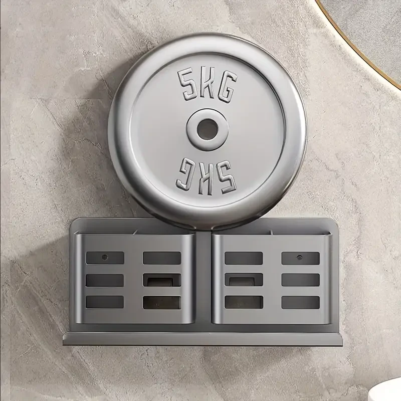 Mounted Bathroom Organizer - Rustproof No-Drill Toothbrush, Comb