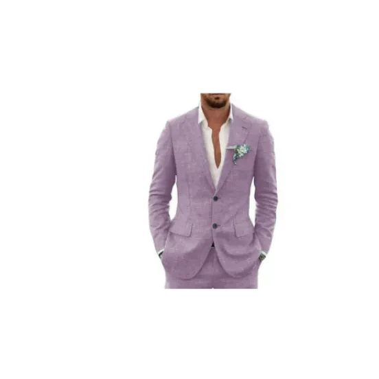 Men's Suit Linen Suit Wedding Party