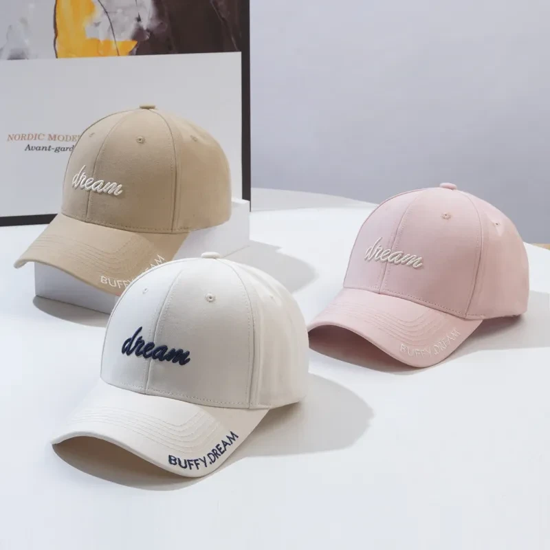 Korean Version Fashion Letter Embroidery Sun-proof Peaked Cap