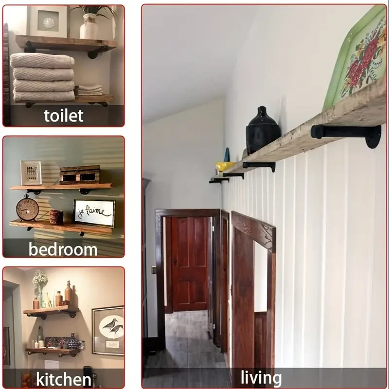 Industrial Iron Shelf Brackets